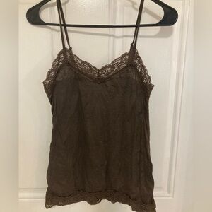 Mudd brown lace cami